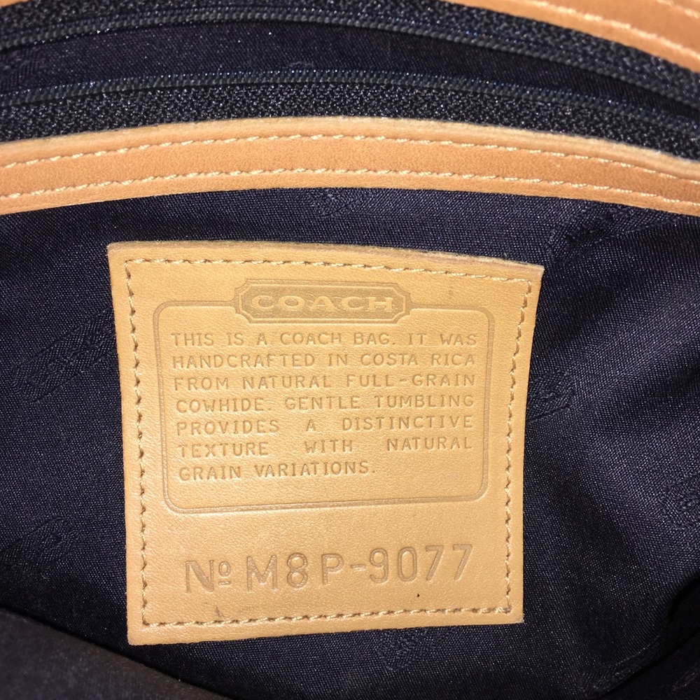 Tan coach purse